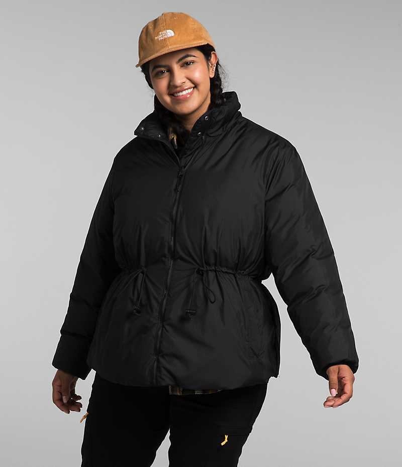 Chaqueta Plumas The North Face Plus Lhotse Reversible Mujer Negras | CL-NUIGB