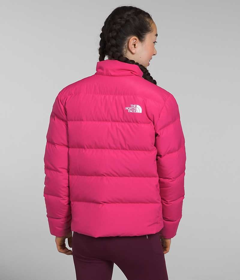 Chaqueta Plumas The North Face Reversible North Niña Rosas | CHILE-FTDGQ