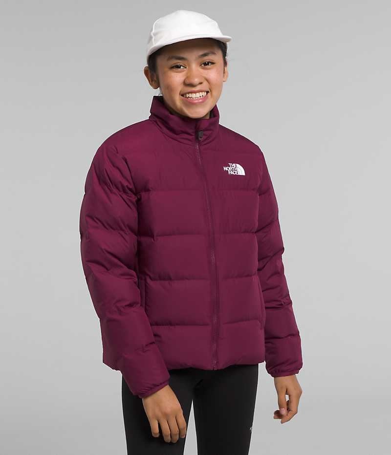 Chaqueta Plumas The North Face Reversible North Niña Burdeos | CL-DSCFQ