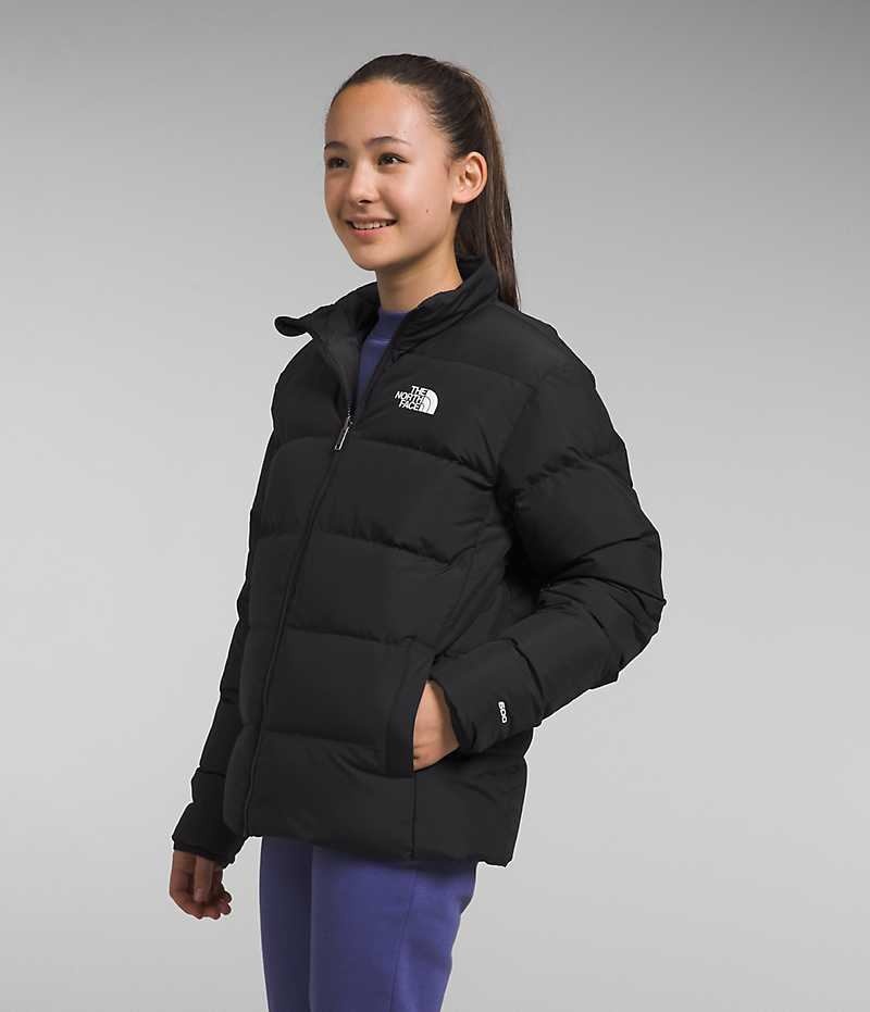 Chaqueta Plumas The North Face Reversible North Niña Negras | CHILE-AGHNY