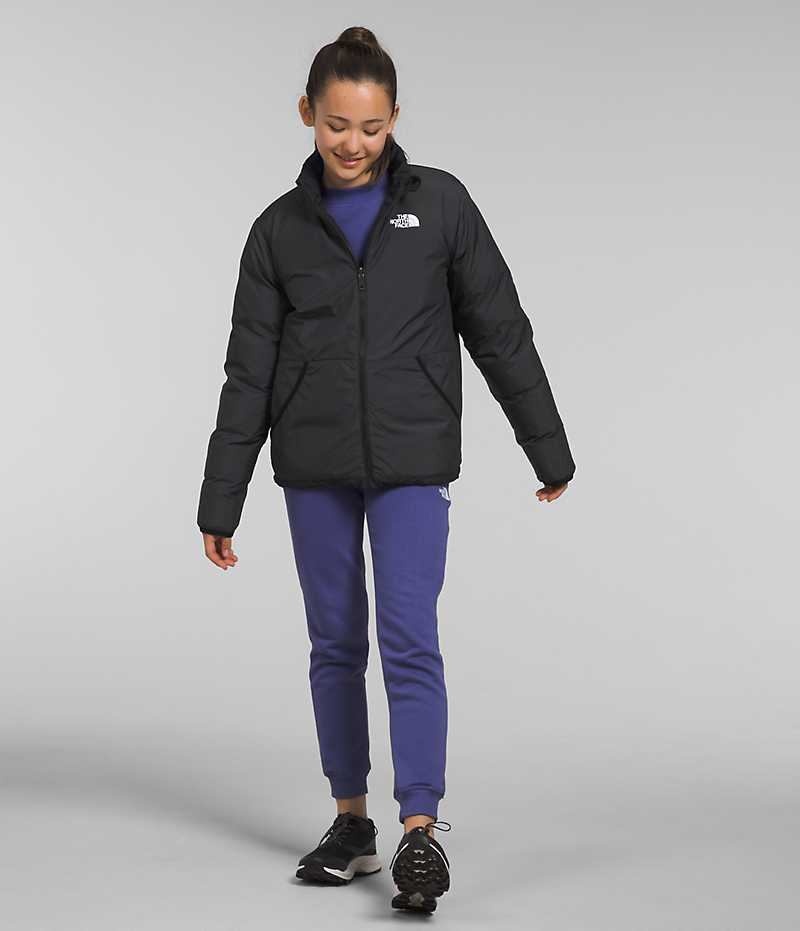 Chaqueta Plumas The North Face Reversible North Niña Negras | CHILE-AGHNY