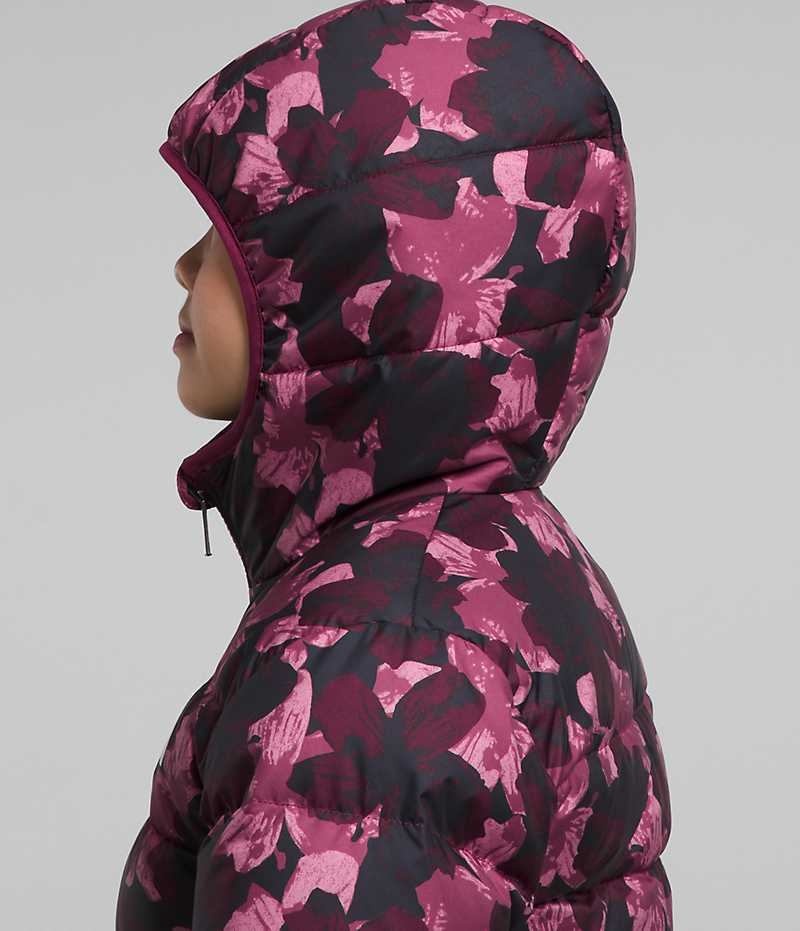 Chaqueta Plumas The North Face Reversible North Encapuchado Niña Fucsia | CL-YGWZT