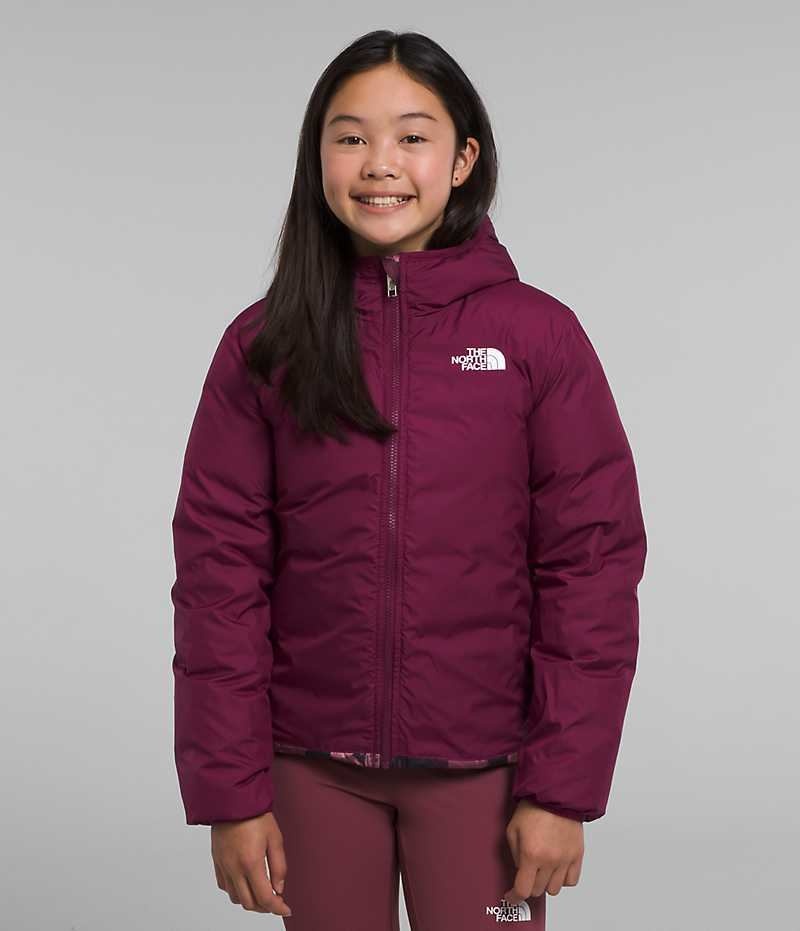 Chaqueta Plumas The North Face Reversible North Encapuchado Niña Fucsia | CL-YGWZT