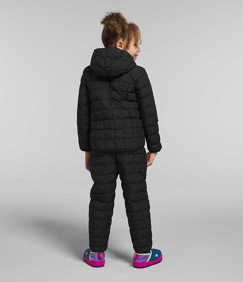 Chaqueta Plumas The North Face Reversible ThermoBall™ Encapuchado Niña Negras | CHILE-MVGSP