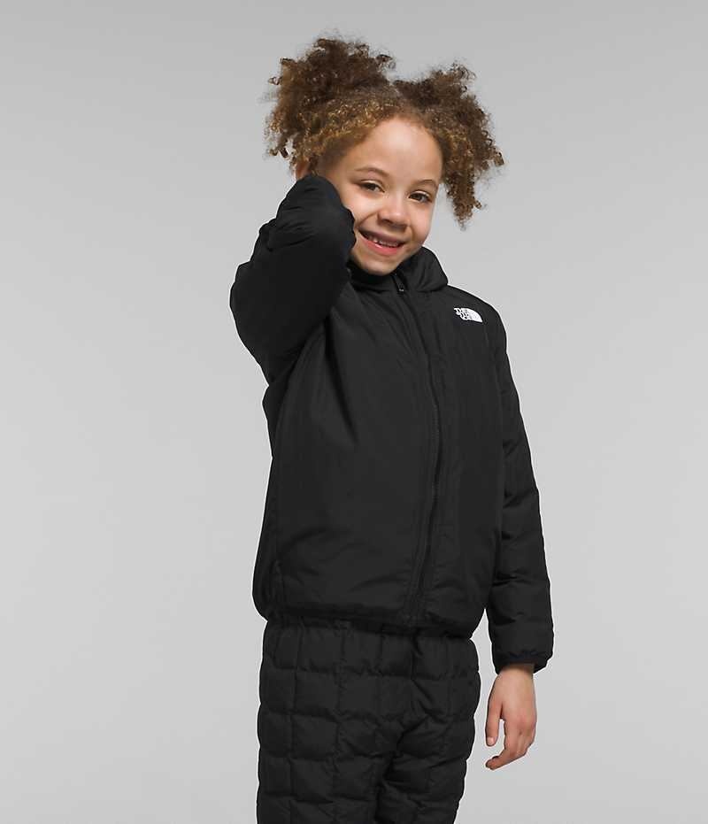 Chaqueta Plumas The North Face Reversible ThermoBall™ Encapuchado Niña Negras | CHILE-MVGSP