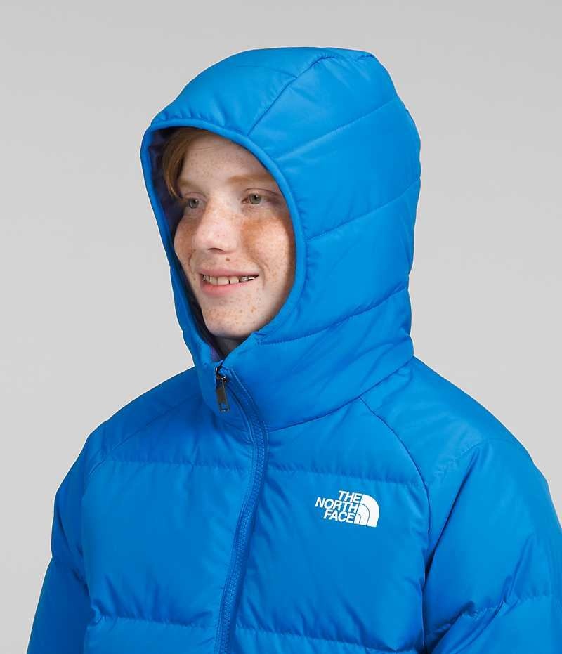 Chaqueta Plumas The North Face Reversible North Encapuchado Niño Azules | CHILE-VLXWR