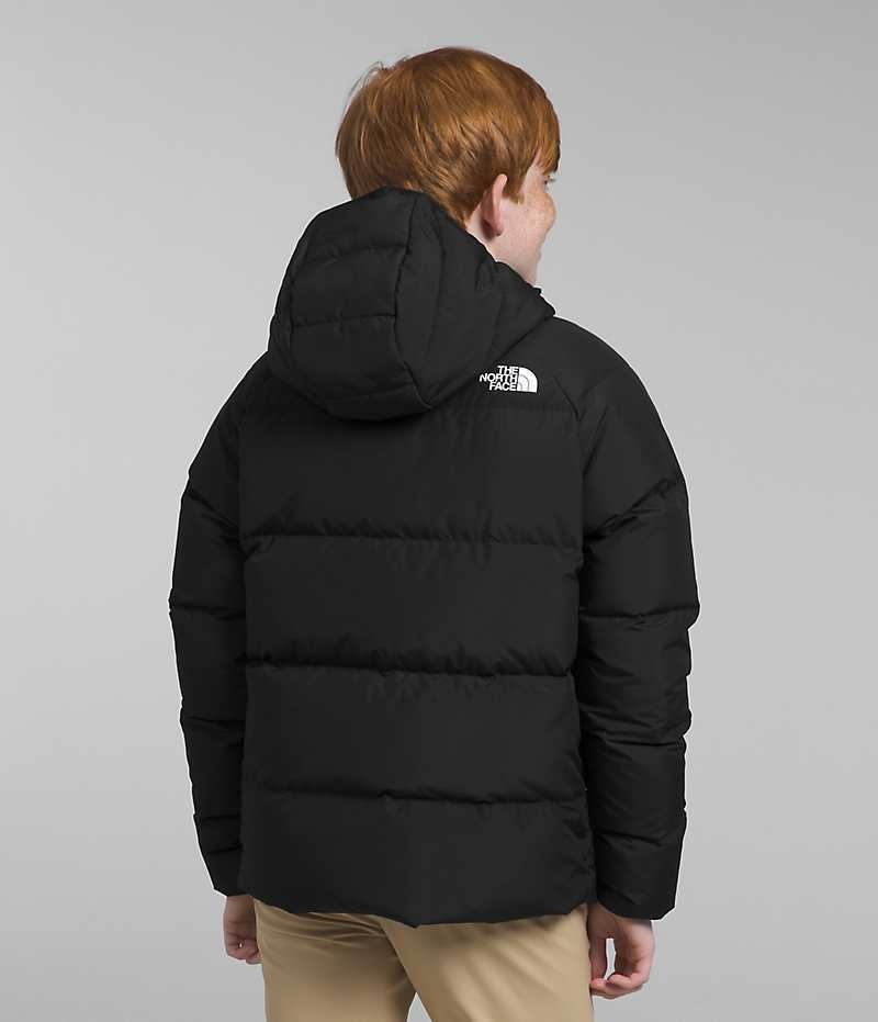 Chaqueta Plumas The North Face Reversible North Encapuchado Niño Negras | CHILE-GEPIX