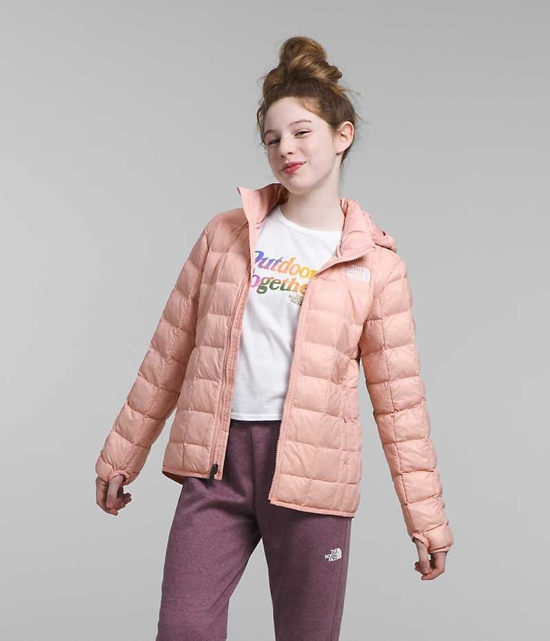 Chaqueta Plumas The North Face ThermoBall™ Encapuchado Niña Rosas | CL-XKOCW