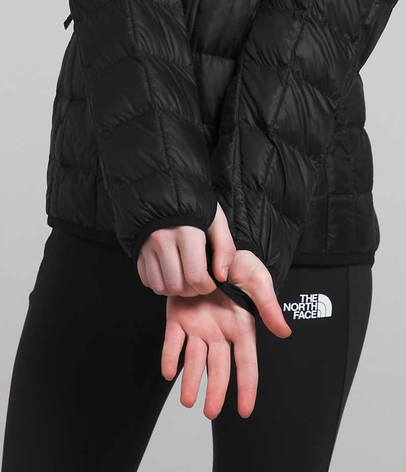 Chaqueta Plumas The North Face ThermoBall™ Encapuchado Niña Negras | CHILE-XWVUY