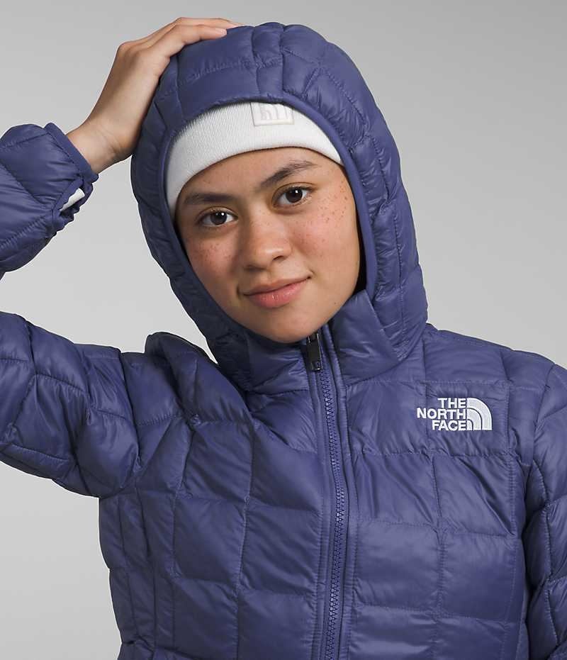 Chaqueta Plumas The North Face ThermoBall™ Encapuchado Niña Azules | CL-KCEZT