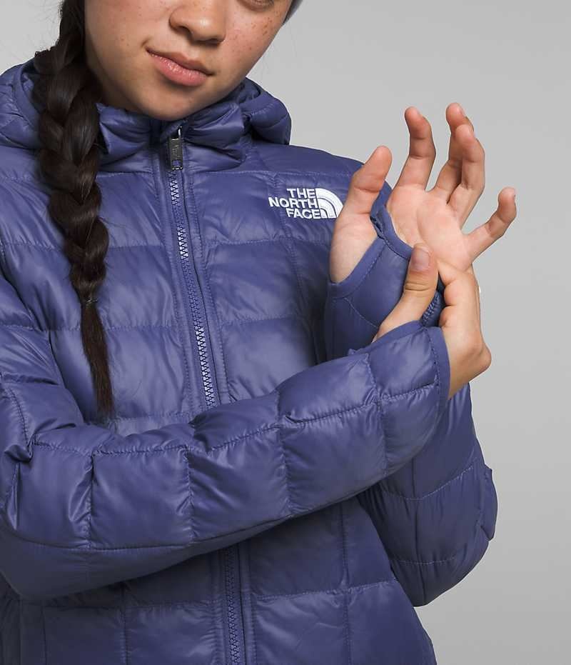 Chaqueta Plumas The North Face ThermoBall™ Encapuchado Niña Azules | CL-KCEZT