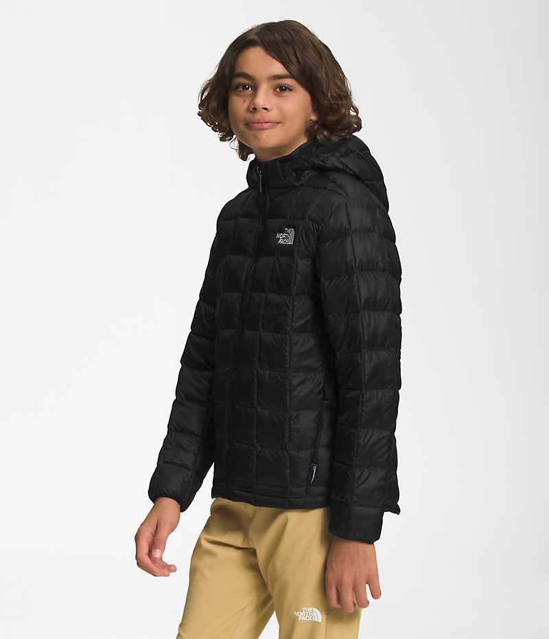 Chaqueta Plumas The North Face ThermoBall™ Encapuchado Niño Negras | CHILE-BXIPE