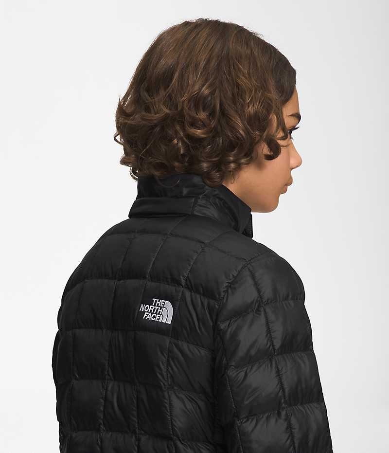 Chaqueta Plumas The North Face ThermoBall™ Encapuchado Niño Negras | CHILE-BXIPE