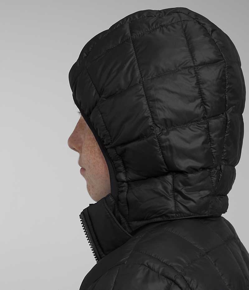 Chaqueta Plumas The North Face ThermoBall™ Encapuchado Niño Negras | CL-BLAGY