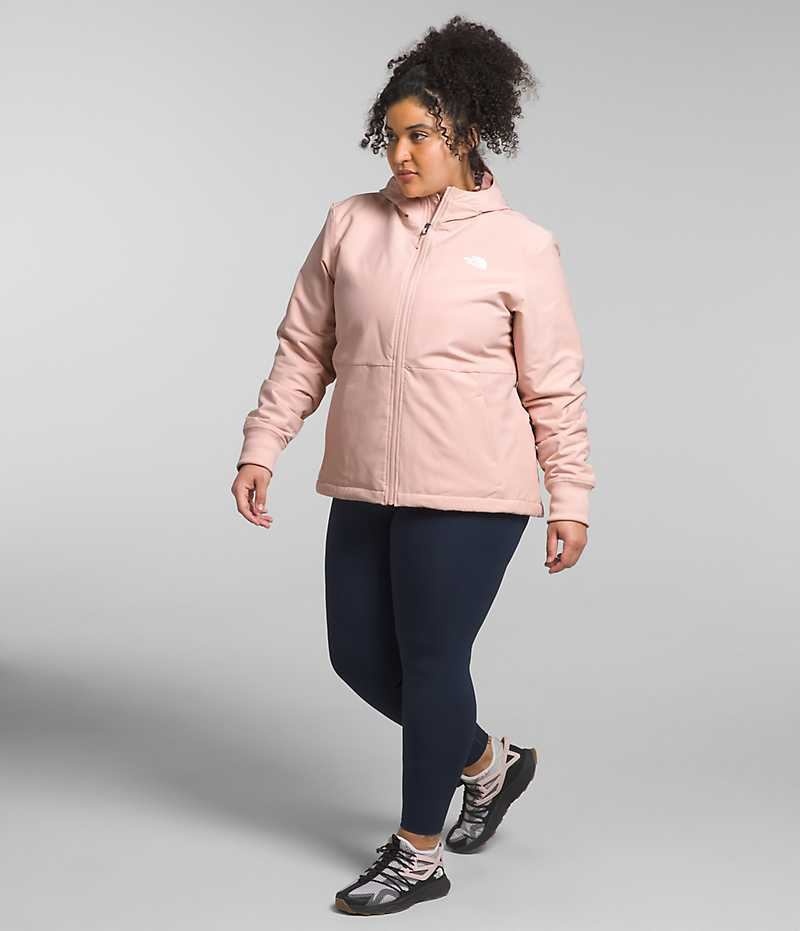 Chaqueta Softshell The North Face Plus Shelbe Raschel Hoodie Mujer Rosas | CL-CGKZV