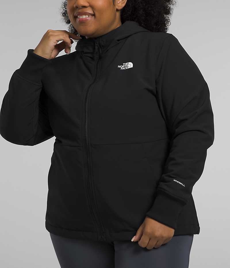 Chaqueta Softshell The North Face Plus Shelbe Raschel Hoodie Mujer Negras | CL-ZMBVA