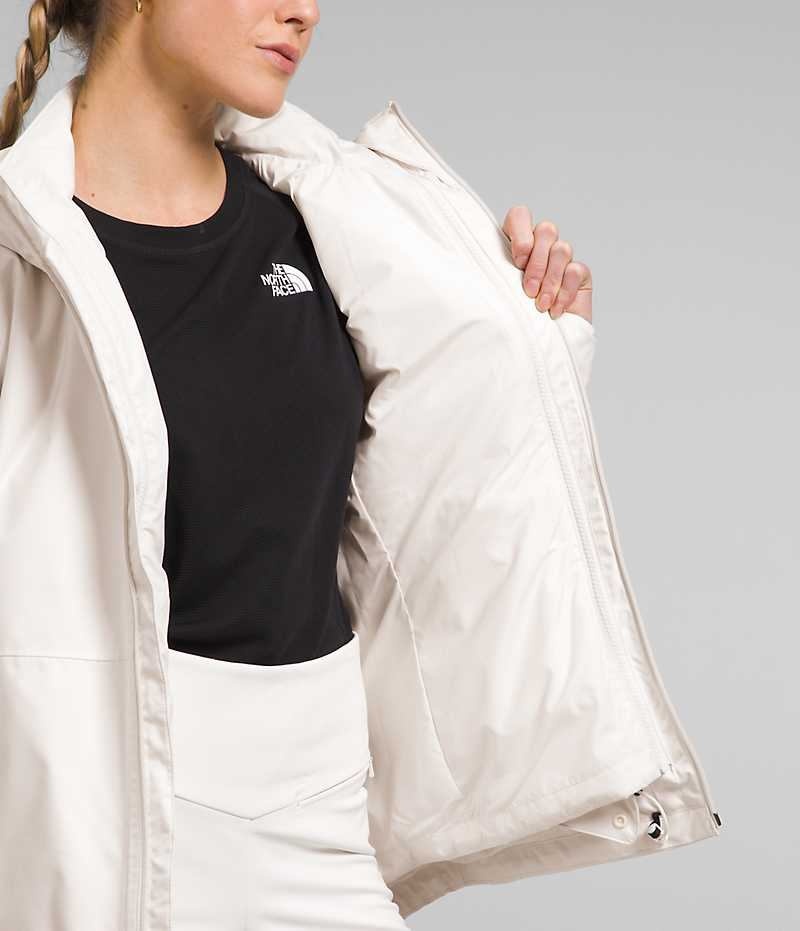 Chaquetas Aislantes The North Face Clementine Triclimate® Mujer Blancas | CHILE-FINXB