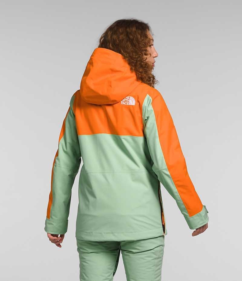 Chaquetas Aislantes The North Face Driftview Anorak Mujer Verde Menta Naranjas | CHILE-JMNHP