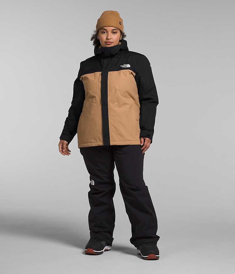 Chaquetas Aislantes The North Face Plus Freedom Mujer Kaki Negras | CL-ULVMQ