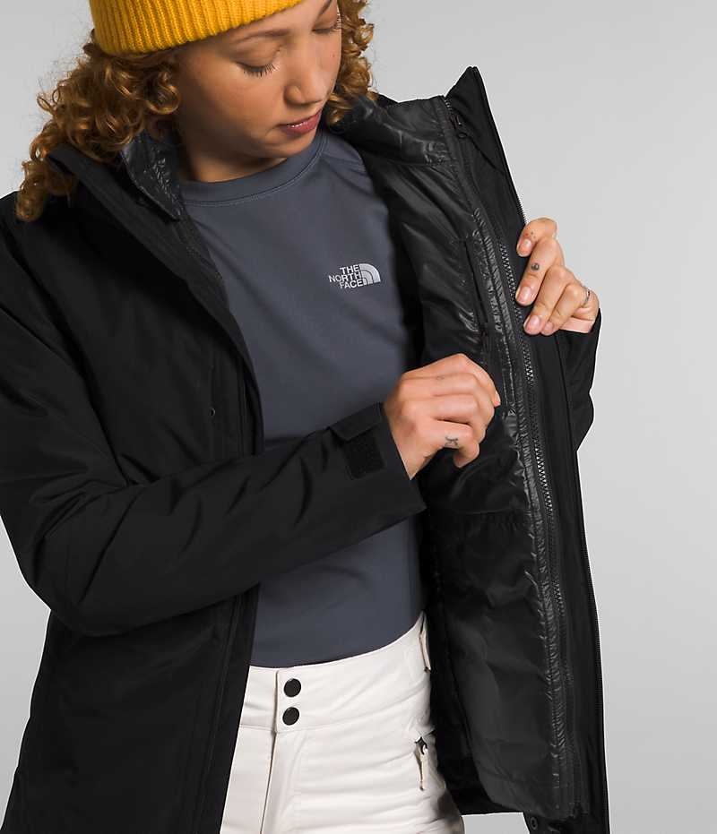 Chaquetas Aislantes The North Face ThermoBall™ Eco Snow Triclimate® Mujer Negras | CL-EOXIN