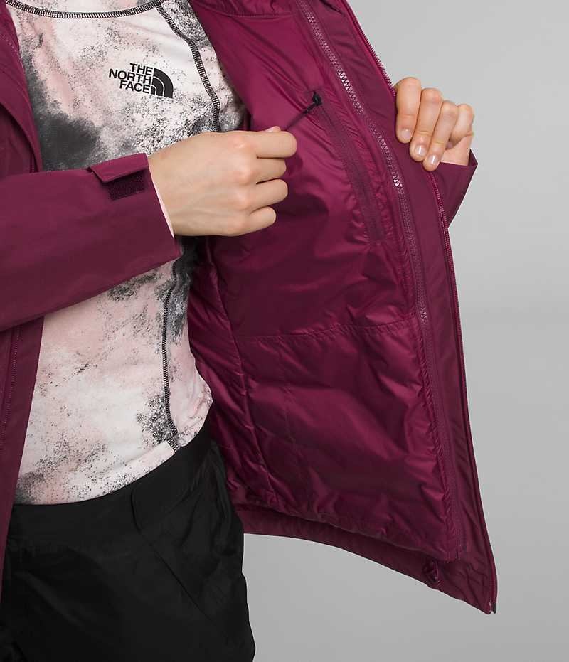 Chaquetas Aislantes The North Face ThermoBall™ Eco Snow Triclimate® Mujer Fucsia | CHILE-DQZMS