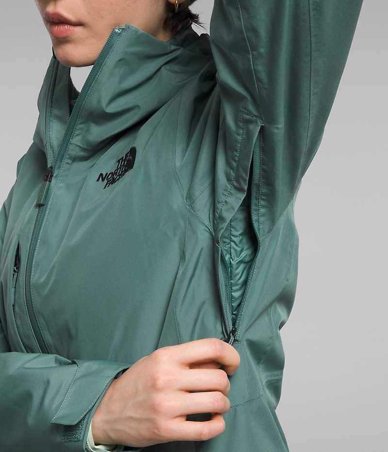 Chaquetas Aislantes The North Face ThermoBall™ Eco Snow Triclimate® Mujer Verde | CHILE-IWVFU