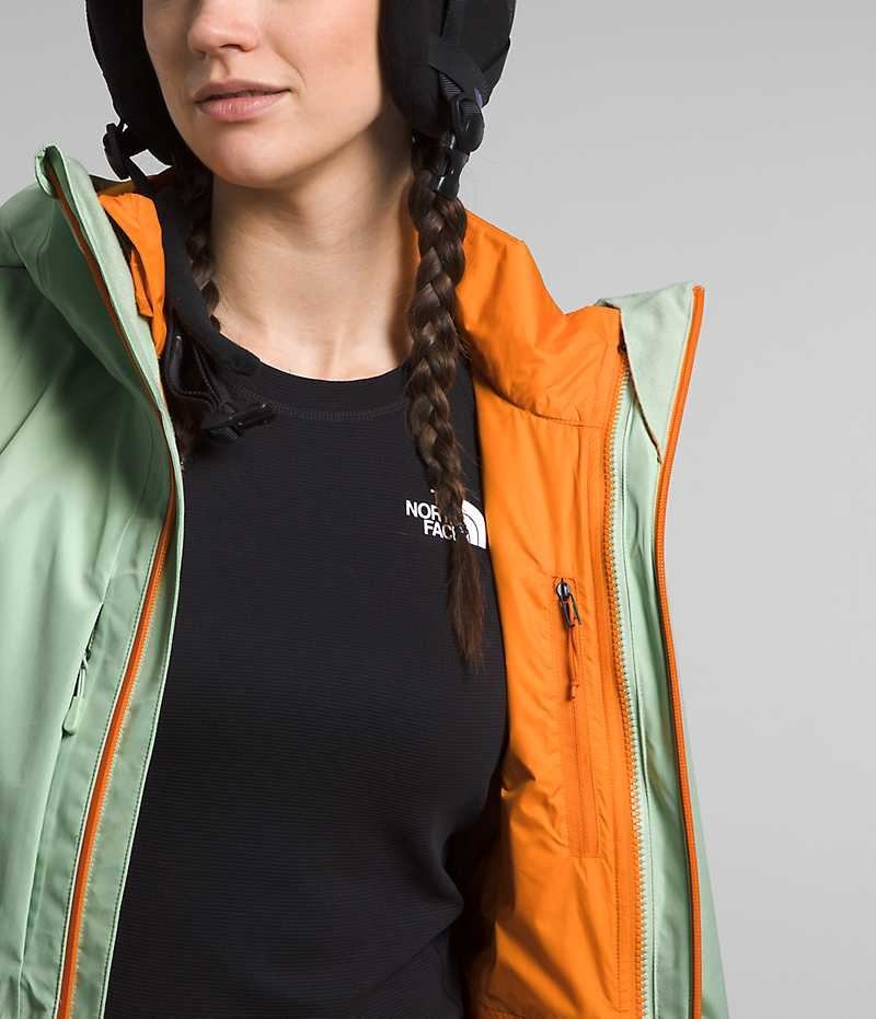 Chaquetas Aislantes The North Face ThermoBall™ Eco Snow Triclimate® Mujer Verde Menta | CL-SDKFV