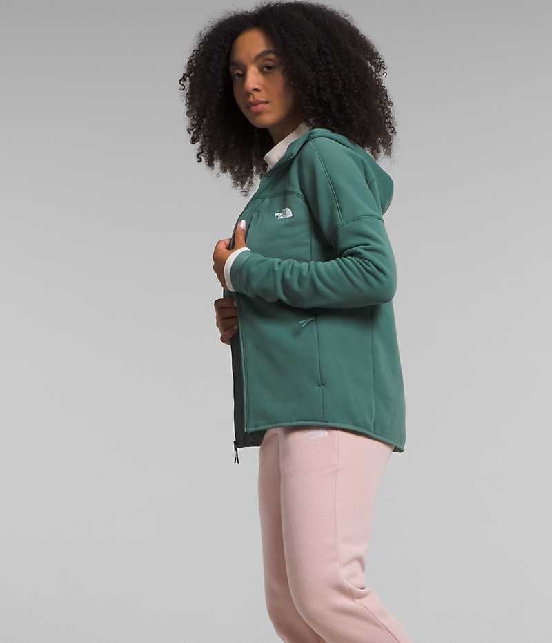 Chaquetas De Lana The North Face Canyonlands High Altitude Hoodie Mujer Verde | CL-OVIAP