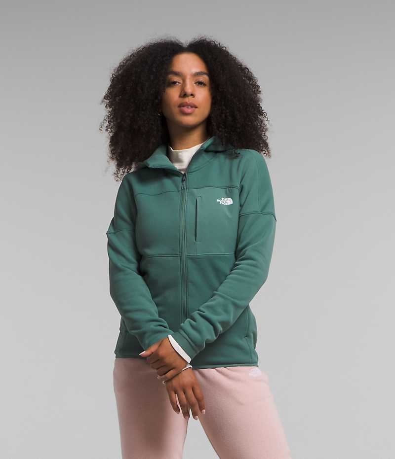 Chaquetas De Lana The North Face Canyonlands High Altitude Hoodie Mujer Verde | CL-OVIAP