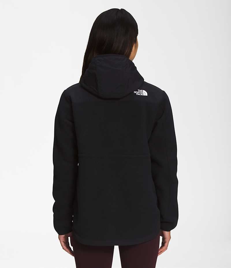 Chaquetas De Lana The North Face Denali Hoodie Mujer Negras | CL-JWMNO