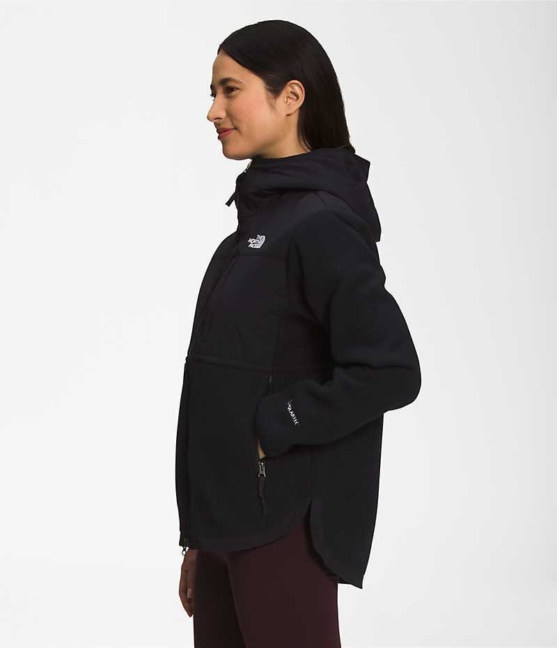 Chaquetas De Lana The North Face Denali Hoodie Mujer Negras | CL-JWMNO