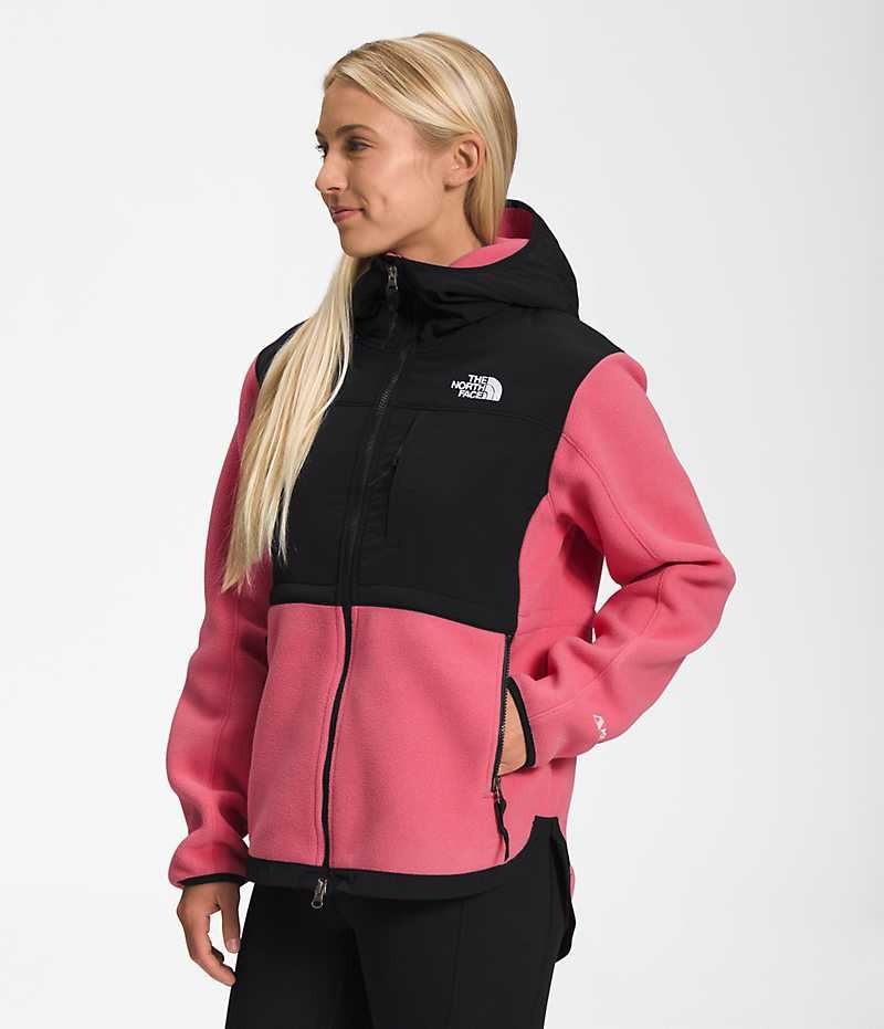 Chaquetas De Lana The North Face Denali Hoodie Mujer Rosas | CHILE-HZKGN