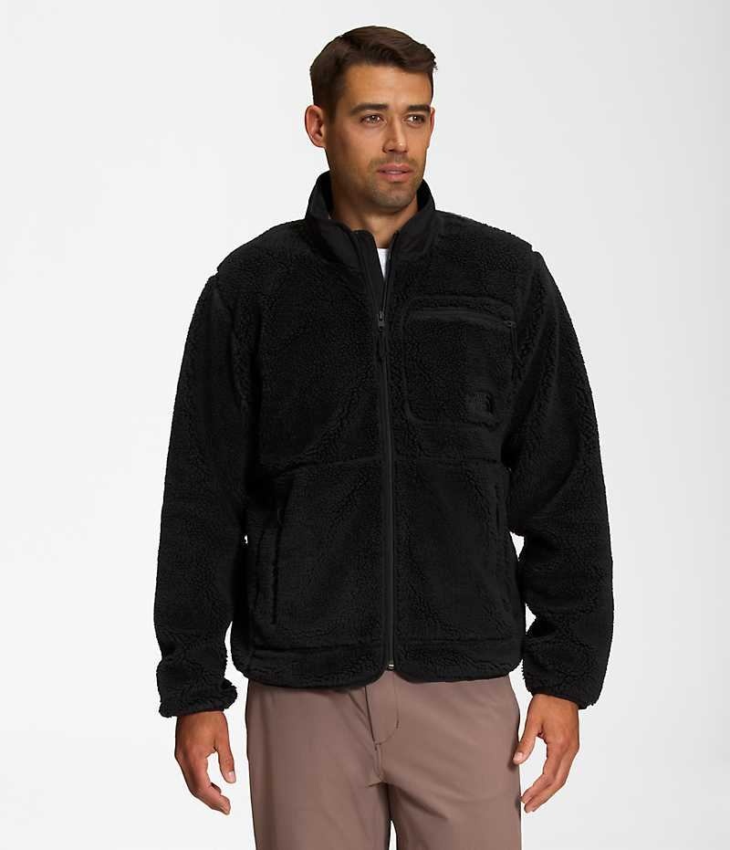 Chaquetas De Lana The North Face Extreme Pile Full-Zip Hombre Negras | CHILE-OUCNR