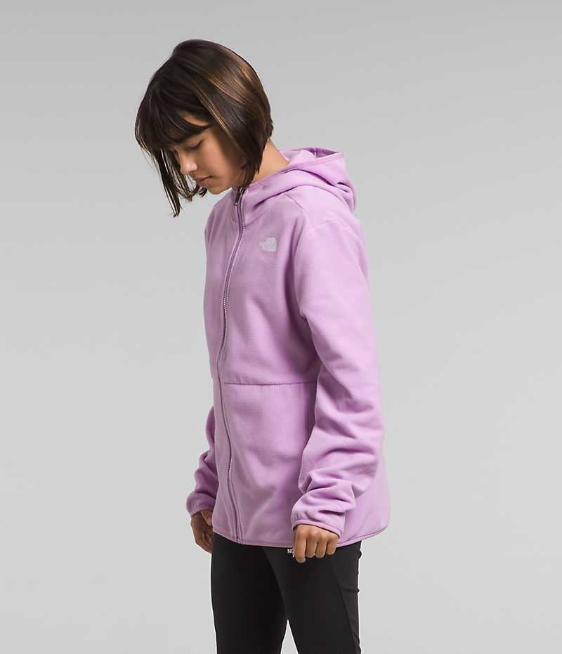 Chaquetas De Lana The North Face Glacier Full-Zip Encapuchado Niña Lavanda | CL-TINZU