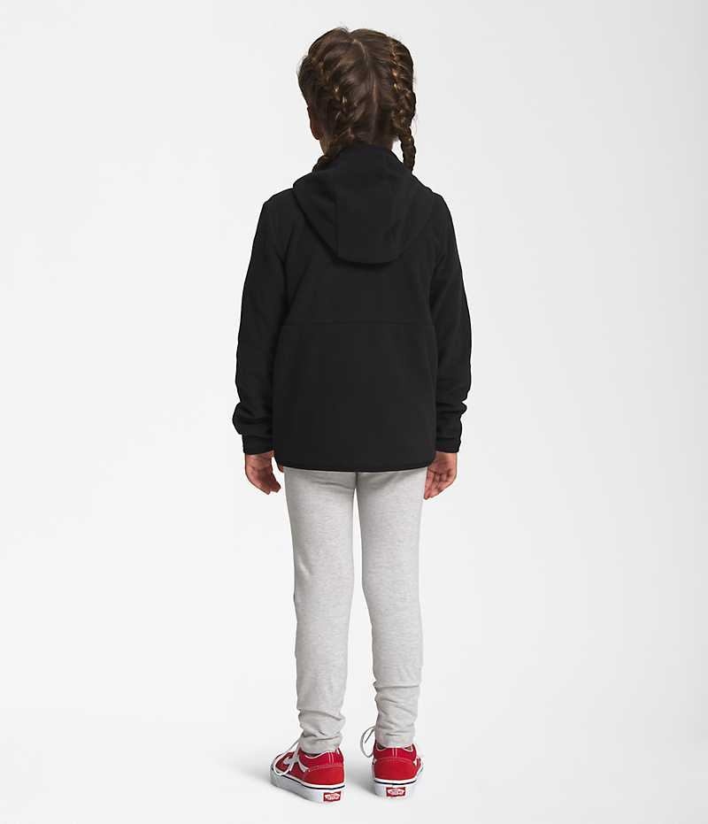 Chaquetas De Lana The North Face Glacier Full-Zip Hoodie Niña Negras | CL-ARPXQ