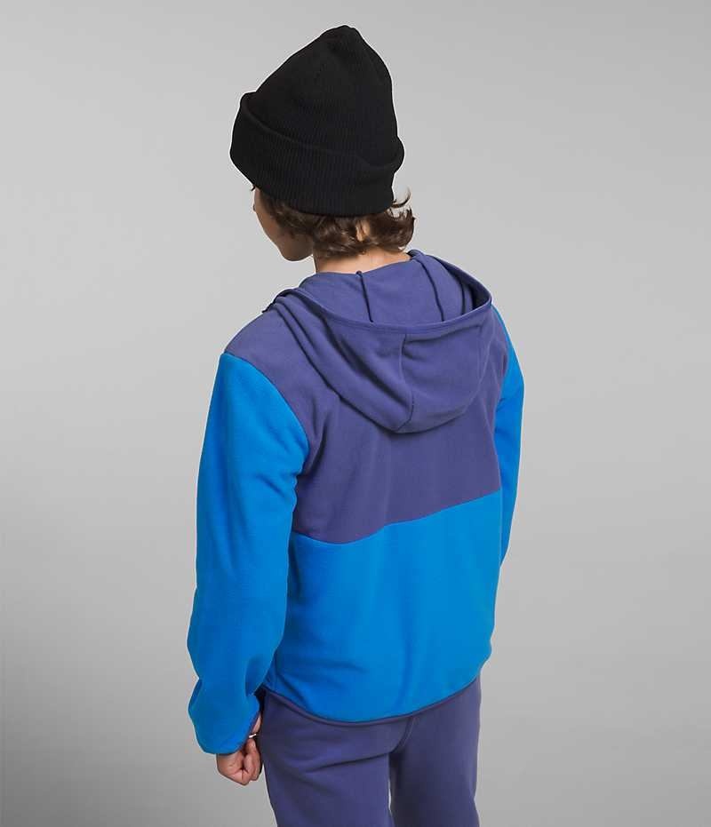 Chaquetas De Lana The North Face Glacier Full-Zip Encapuchado Niño Azules | CL-DWUCP