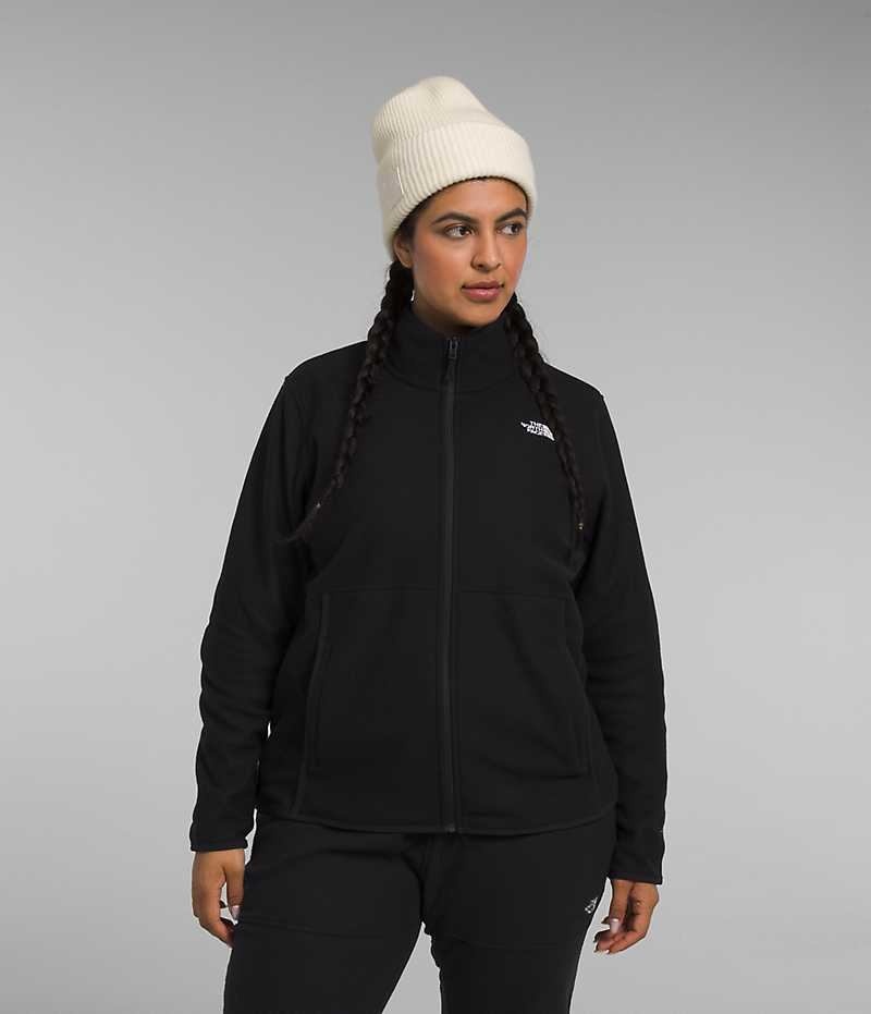 Chaquetas De Lana The North Face Plus Alpine Polartec® 100 Mujer Negras | CL-MDTHR