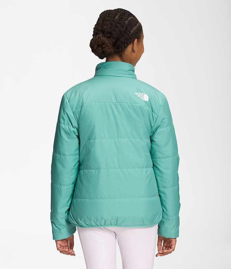 Chaquetas De Lana The North Face Reversible Mossbud Niña Turquesa | CHILE-DFBJZ