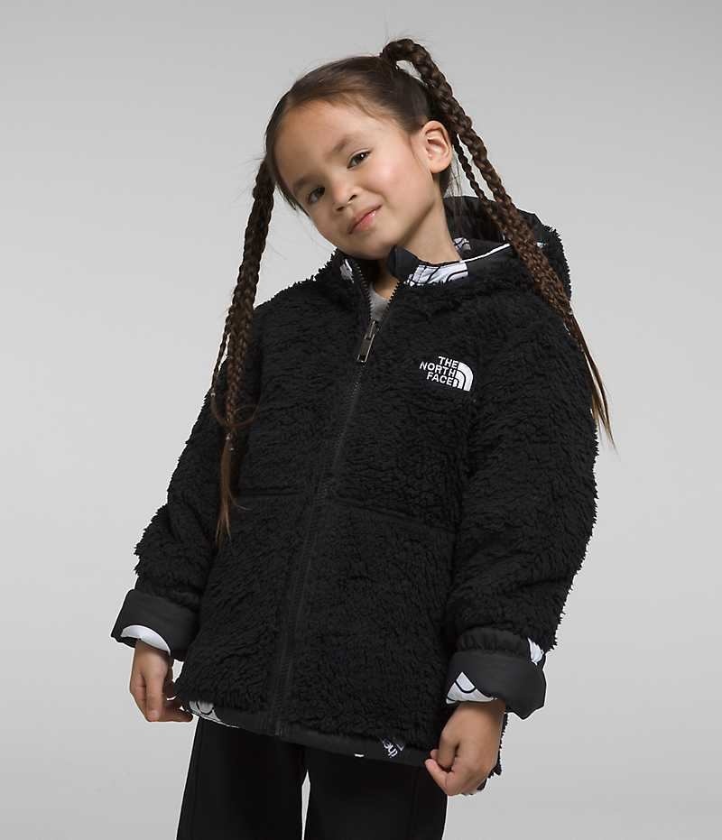 Chaquetas De Lana The North Face Reversible Mt Chimbo Full-Zip Encapuchado Niña Negras | CL-YDMHX