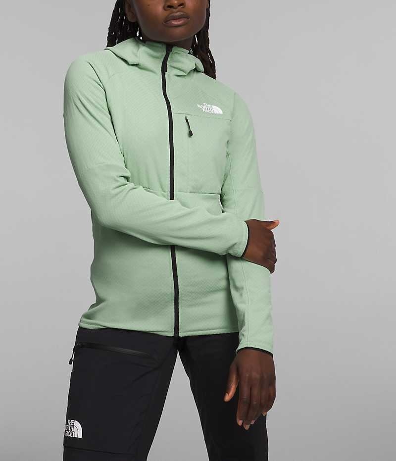 Chaquetas De Lana The North Face Summit Series FUTUREFLEECE™ Full-Zip Hoodie Mujer Verde Menta | CHILE-EGYLT