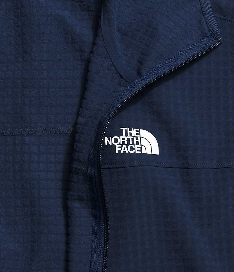 Chaquetas De Lana The North Face Tekware™ Grid Hoodie Hombre Azul Marino | CL-TBIHN