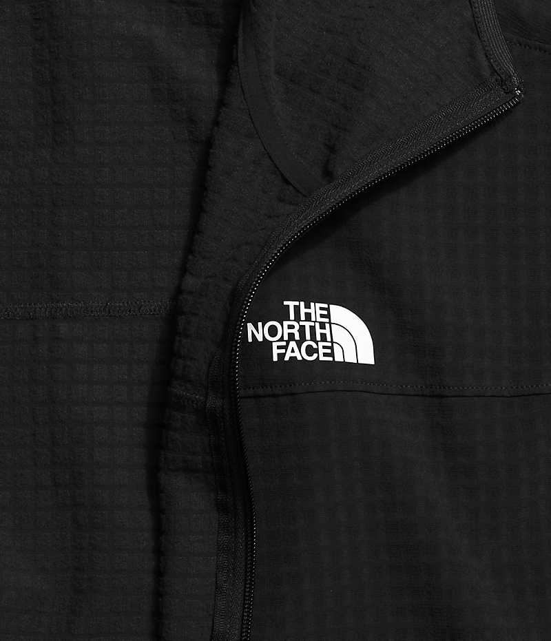 Chaquetas De Lana The North Face Tekware™ Grid Hoodie Hombre Negras | CHILE-OCVTY