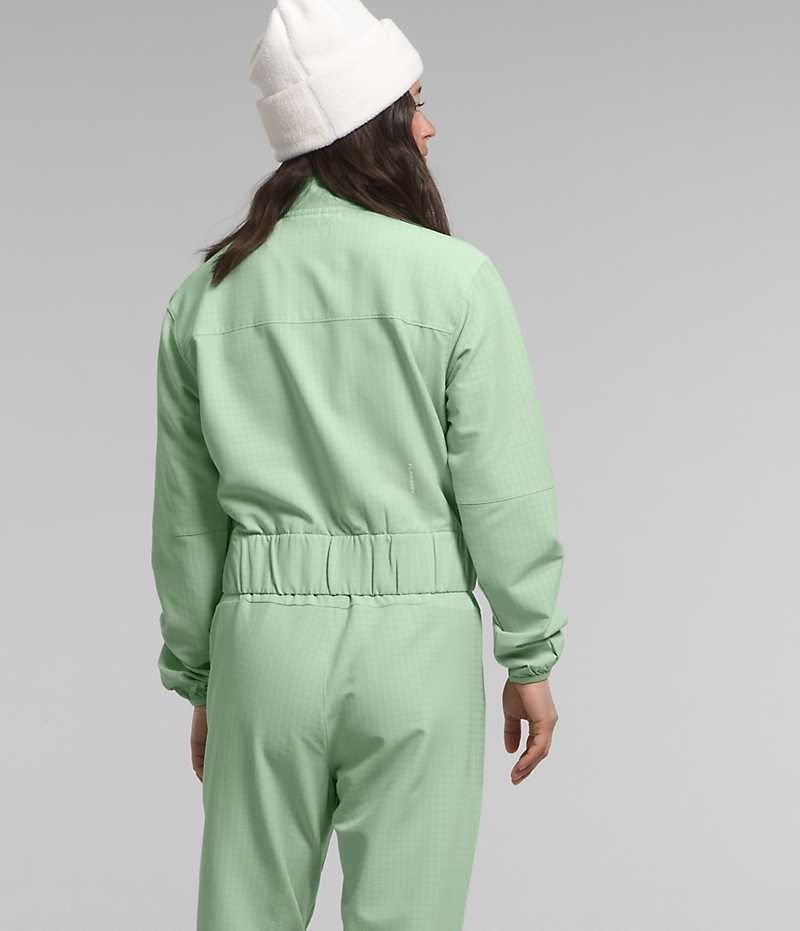 Chaquetas De Lana The North Face Tekware™ Grid Full-Zip Mujer Verde Menta | CHILE-QPKDS