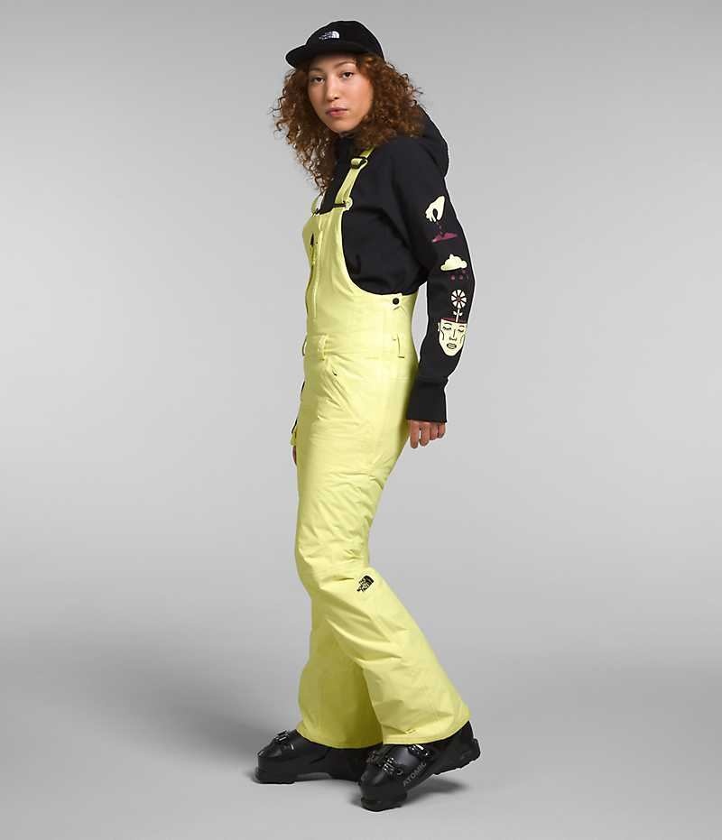 Pantalones Babero The North Face Freedom Insulated Mujer Amarillo | CHILE-CFQJA