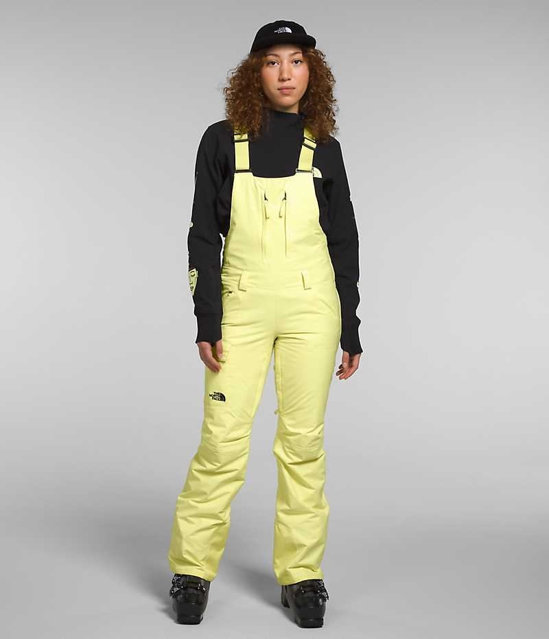 Pantalones Babero The North Face Freedom Insulated Mujer Amarillo | CHILE-CFQJA