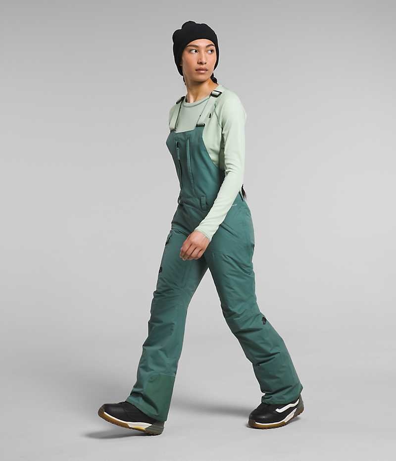 Pantalones Babero The North Face Freedom Insulated Mujer Verde | CL-FLNVY