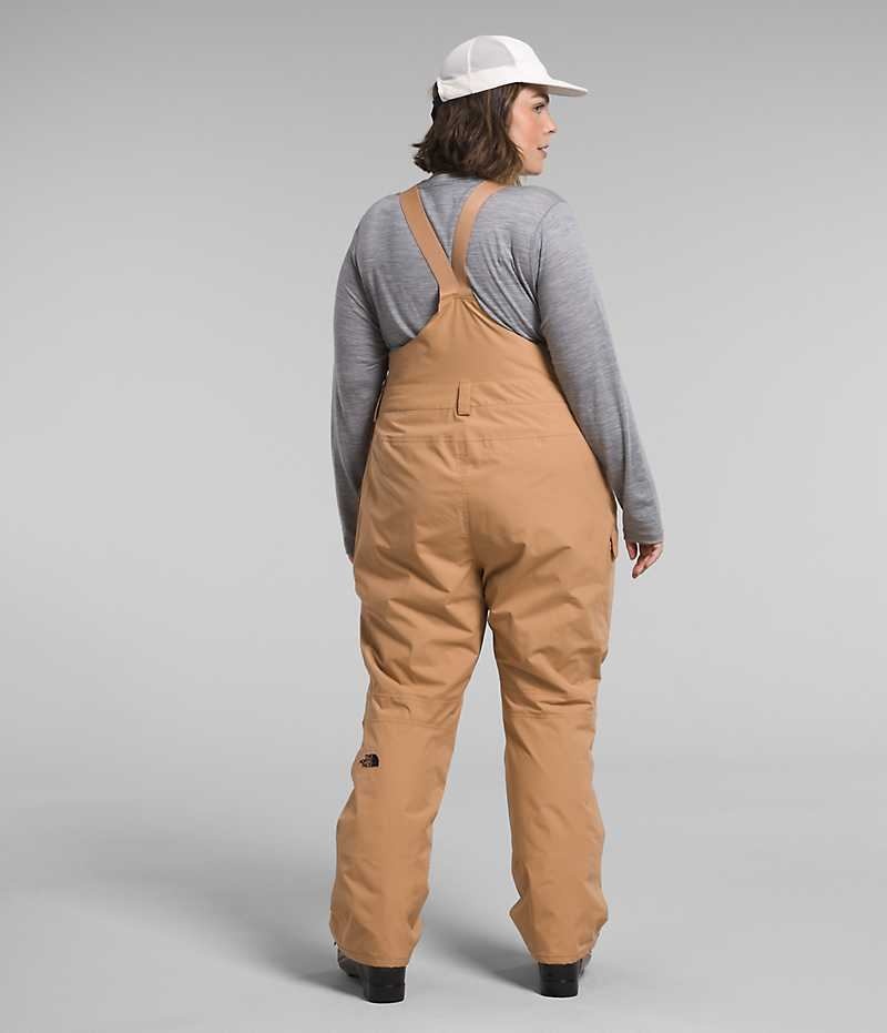 Pantalones Babero The North Face Plus Freedom Mujer Kaki | CL-JCFWA