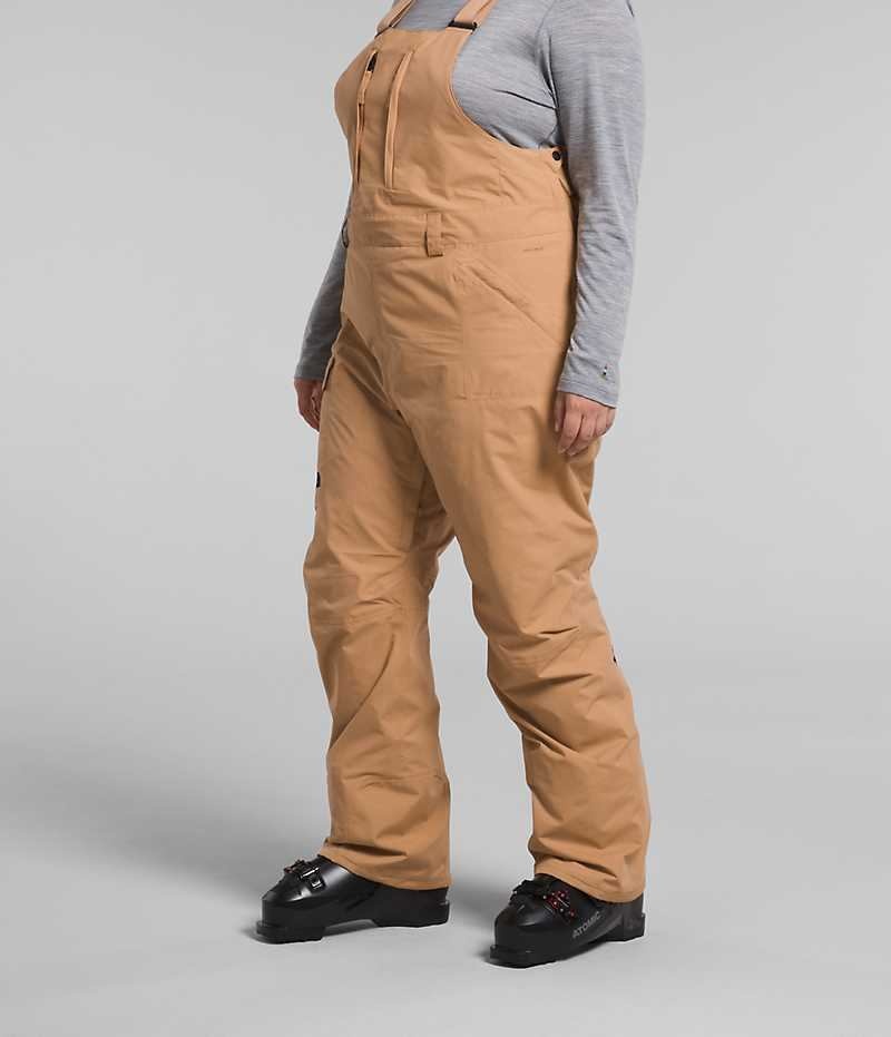 Pantalones Babero The North Face Plus Freedom Mujer Kaki | CL-JCFWA