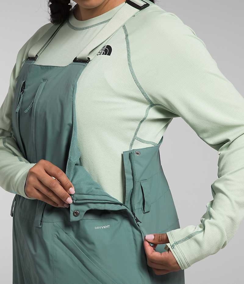 Pantalones Babero The North Face Plus Freedom Insulated Mujer Verde | CL-WFIYR