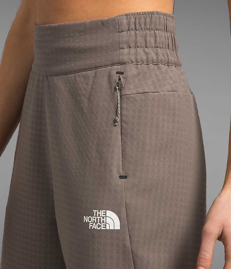 Pantalones De Vellón The North Face Tekware™ Grid Mujer Marrones | CL-HZFNT